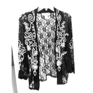 Black lace cardigan